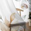 Summer Plants Leaves Watercolor Tulle Curtains for Living Room Sheer Curtain for Bedroom Kitchen Blinds Voile Curtains