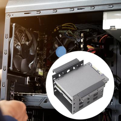 4 отсека 2,5 дюйма на 3,5 дюйма Адаптер-кронштейн для SSD-диска Кассета для жесткого диска SSD Шасси Внутренний монтажный держатель