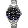 Casio Standard Analog Watch MDV-10D-1A2V Black Blue Bezel Metal Band Unisex