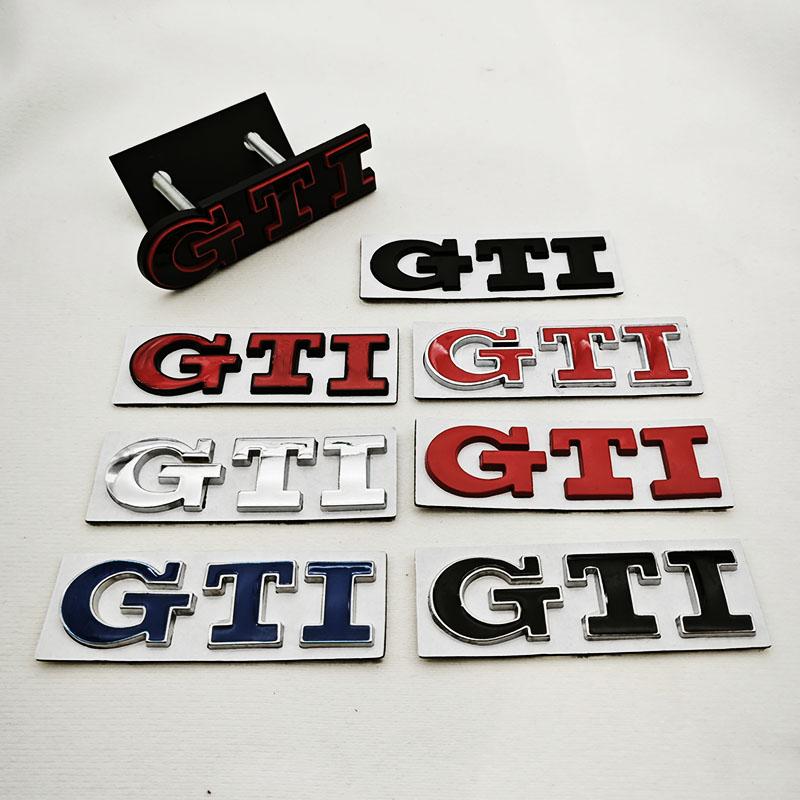 AABIL1 2026 Hot VOLKSWAGEN 3D Metal Car Grille Logo GTI Badge Emblem For Volkswagen VW Polo Golf 4 5 6 7 8 Mk4 Mk5 MK6 MK7 MK8 GTI Stic