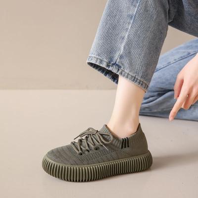 Женская обувь для бега, спортивная обувь для мужчин, спортивные сетчатые дышащие кроссовки на высокой платформе, черные вулканизированные легкие, новые в размере 39