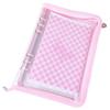 Must Deal A5 6-hole Zipper Type Photo Binder + 30 Sheets Including Double-sided Insert Photo Card, Pink, 1 Set