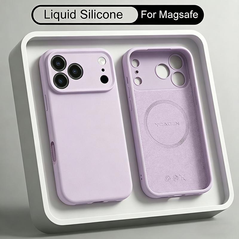 Магнитный Чехол Для Magsafe Для iPhone 17 Pro Max Роскошный Жидкий Силикон Мягкая Крышка Funda Для iPhone 16 15 14 13 Pro Max 17e 16e