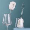 Soft Sponge Cup Brush Replacement Sponge Brush Long Handle Sponge Bottle Brush Drink Wineglass Bottle Glass Cup Washing Cleaning