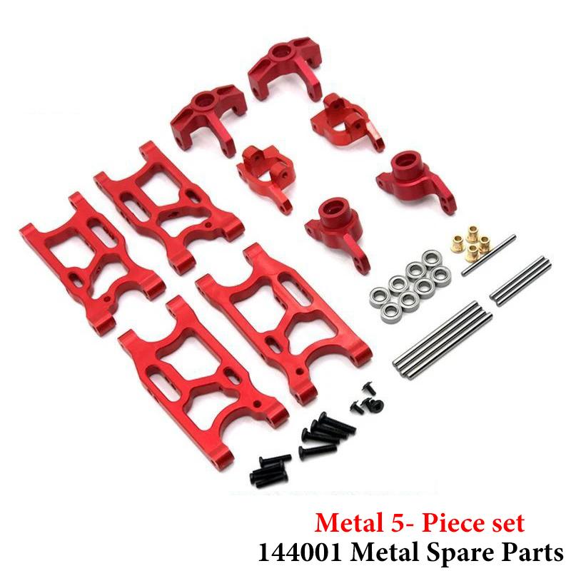 WLtoys 1/14 Red 144001 144010 144002 124017 124019 RC Car Metal Upgrade Parts Collection Car Accessories Rc Crawler Parts