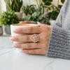 Rotating Design Rotating Ring Female Ring Anxiety Knuckle Jewelry Zircon Ring  Anti Anxiety