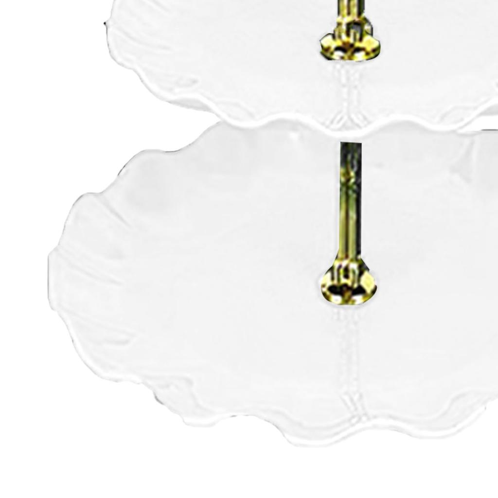 Nordic Style 3 Layer Fruit Plate Tray Plastic 3 Tier Cake Stand Holiday Party Dessert Tray White