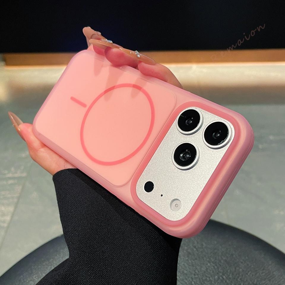 Magnetic Official Clear Phone Case for For Iphone 1 16 17 Pro Max 16Pro 17Pro Liquid Silicone Shockproof Protector Cover