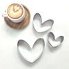 3Pcs Cookie Mold Stainless Steel Heart Shape Cookie Cutter Set Durable Creative Biscuit Mold for Cake Decoration