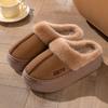 Модные Shevalues Зимние Пушистые Женские Тапочки Противоскользящие Домашние Шлепанцы Толстая Подошва Хлопковые Шлепанцы Пушистые Удобные Теплые Уличные Тапочки
