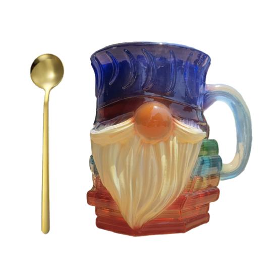 Picture Book Cup 3D Book Stacking Mug Hand-Drawn Literary Coffee Cup for Book Lovers Teachers Librarians