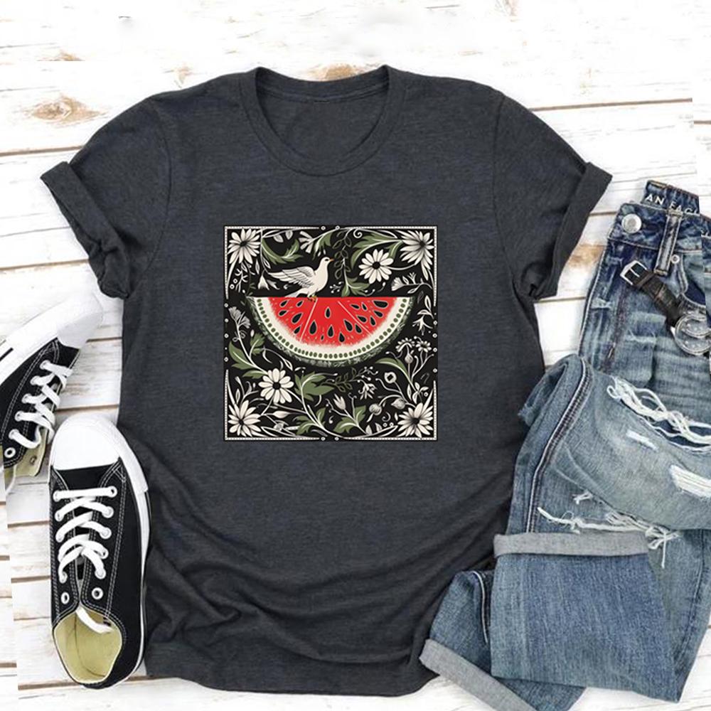 Футболка с флагом арбуза, футболка «Это не арбуз», футболка унисекс с короткими рукавами и рисунком, футболка «Мир и любовь», уличные топы