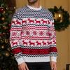 Little Snowflake Christmas Sweater Autumn and Winter Casual Couple Christmas Crew Neck Knitted Sweater