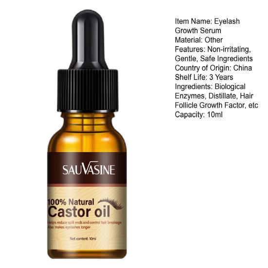 Yousheng 10 мл сыворотка для роста ресниц питательная активирует удлинение роста ресниц касторовое масло укрепляет существующие волоски лосьон для ресниц косметические принадлежности
