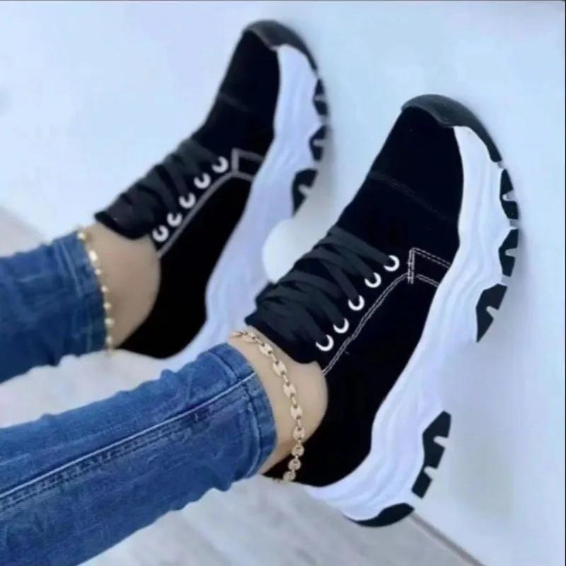 Fashion 2024 New Women's Sneakers Fashion Platform Casual Sports Shoes Light and Comfortable Ladies Vulcanized Shoes Zapatos De Mujer