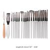 24 шт. Нейлоновая кисть для волос, деревянная ручка, кисть для акварельной живописи, скраб-кисть, скребок