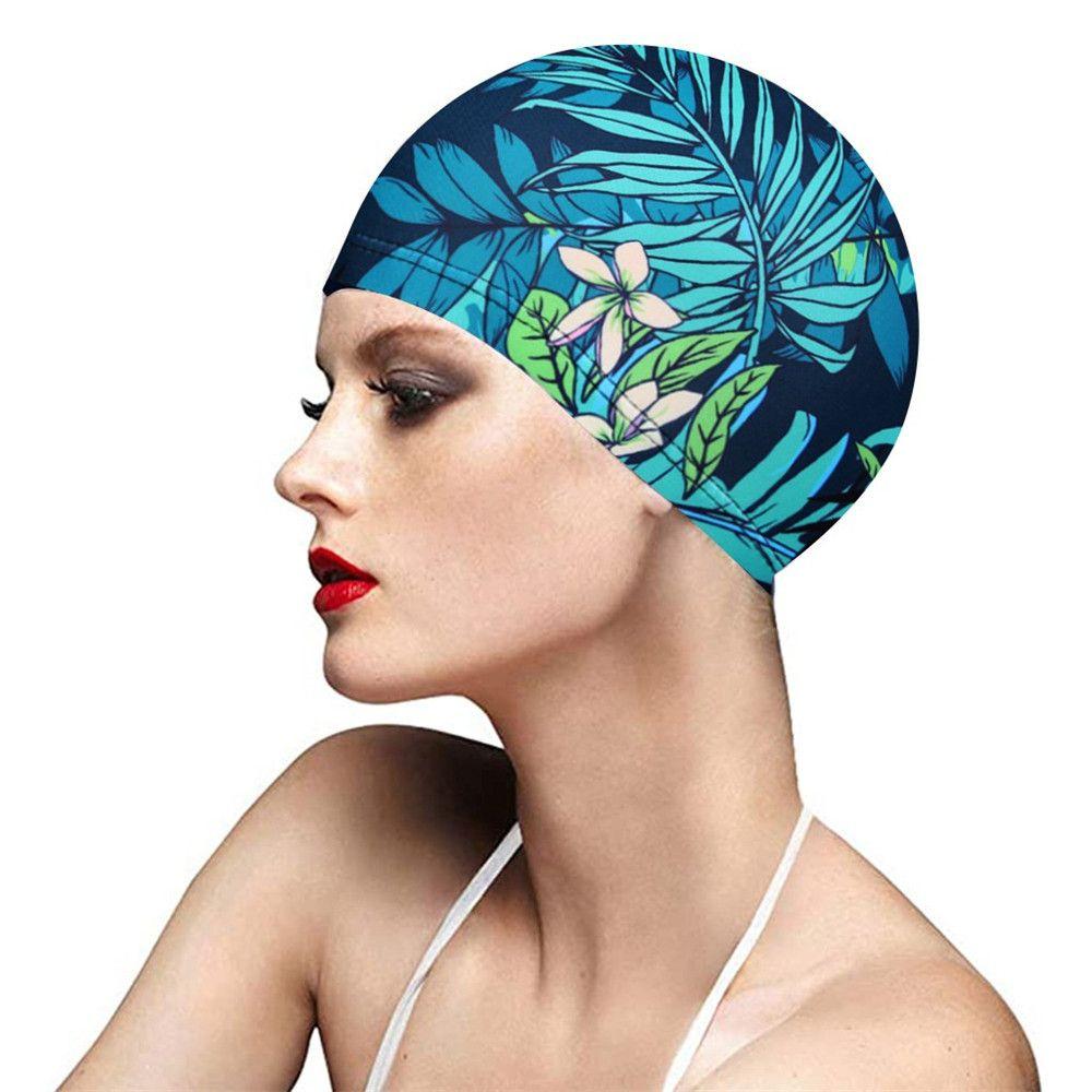 Men Women Elastic Breathable Swimming Cap Bathing Hat Quick Dry Sports Turban