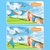 Foam Airplane Toy with Colorful Lights Whistling Spinner Manual Launching Glider Plane for Kids Outdoor Play