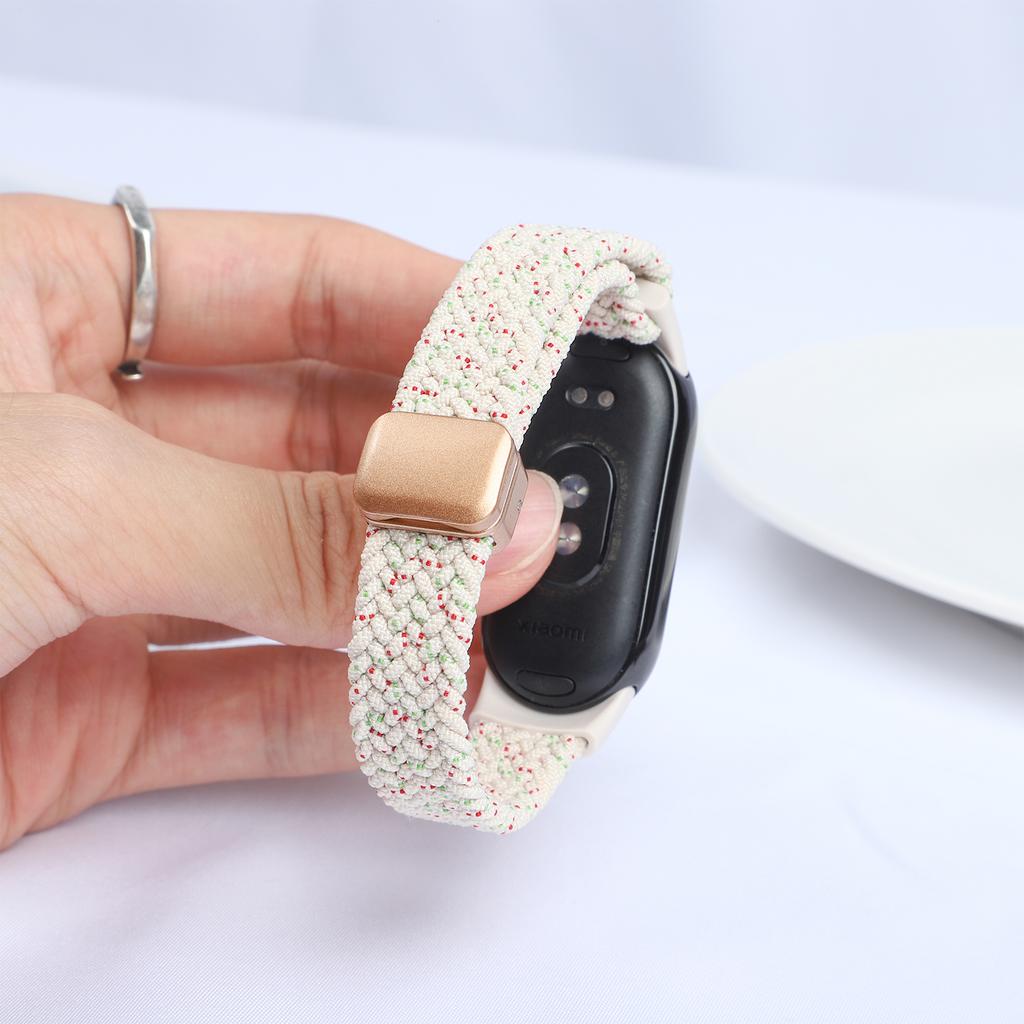 Магнитный плетеный ремешок для Xiaomi Mi Band 10 Аксессуары дышащий нейлоновый браслет ремешок pulseira correas для Xiaomi Mi band 9 8