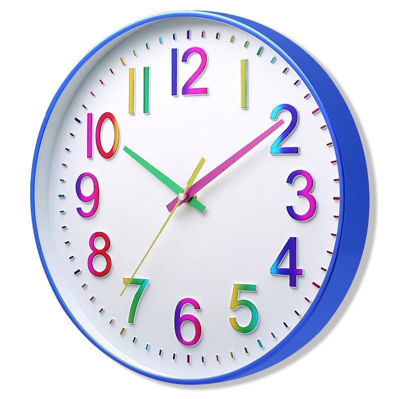 12 дюймов 30 см Бесшумные настенные часы, Креативные и модные, Детская, Дом, Гостиная, Трехмерные цифровые минималистичные часы