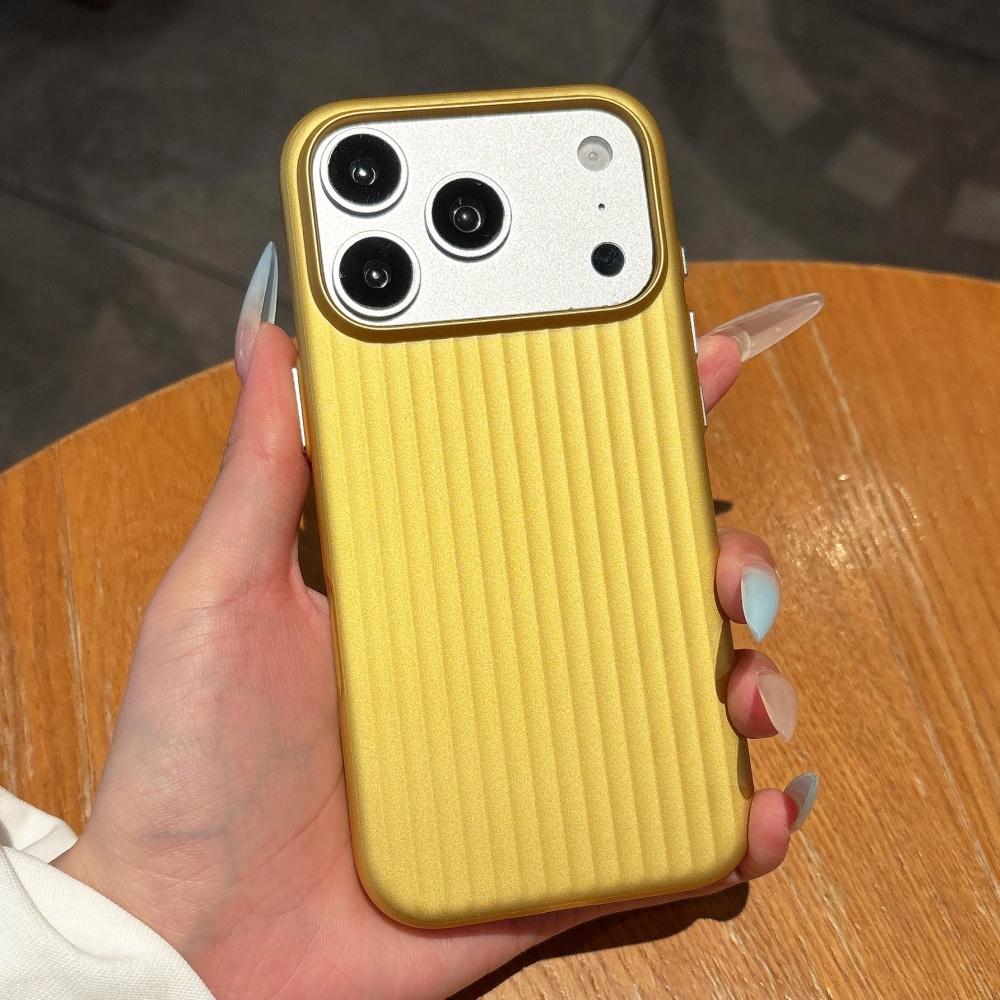 Luxury Phone Case For 17 Pro Max 16 15 14 Plus 13 12 11 Slim Matte Luggage Striped Textured Corrugated Shockproof Cover