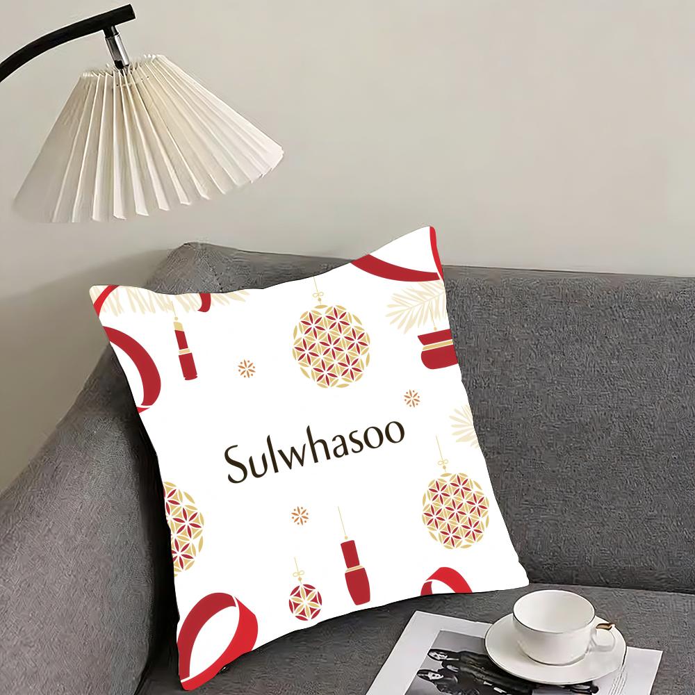 Luxury SSulwhasoo Cushion Cover Elegant Comfort Pillowcase Sofa Bed Doublesided Printed Invisible Zipper Home Decor