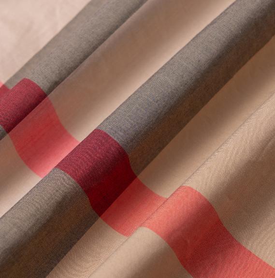 Burberry Check Long-sleeved shirts men's Camel 8010213