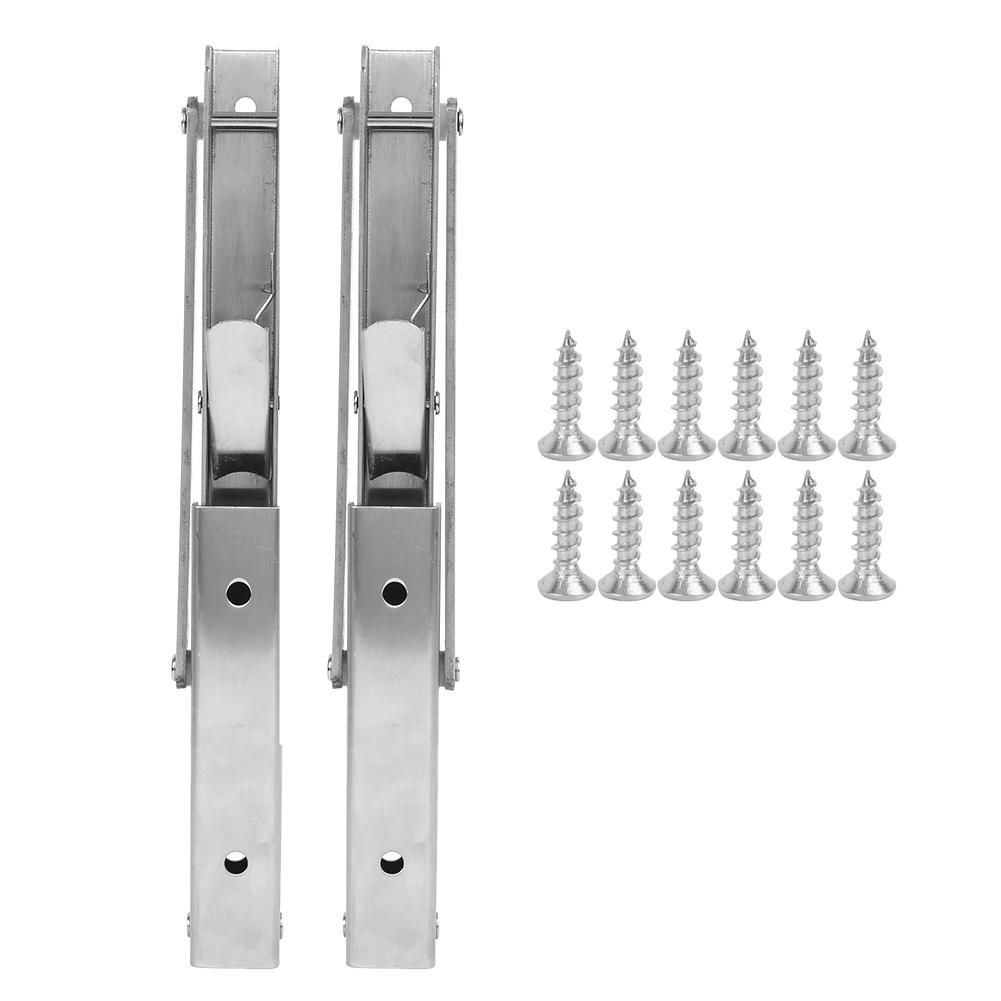 2Pcs Stainless Steel Triangular Folding Bracket Wall Shelf Support Heavy Duty Fixing Bracket