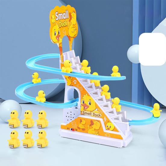 Electric Duck Toys Hand-eyes Coordination Broken-proof Festival Gift Electric Duck Climbing Stairs Toy for Relax