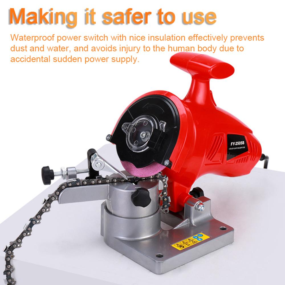 Tabletop Electric Chain Grinder Professional Sawchain Polisher Electric Chain File Grinding Tools