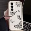 Beautiful Black Butterfly Pattern Case For Samsung S24 FE S23 S22 S21 Ultra A54 A34 A55 A35 A52 A14 Shockproof Soft Silicone Protection Phone Cover