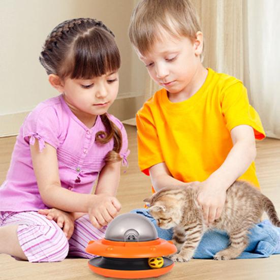 Головоломка-кормушка для домашних животных Умная кормушка для кошек Медленная кормушка Интерактивный дозатор еды в форме НЛО