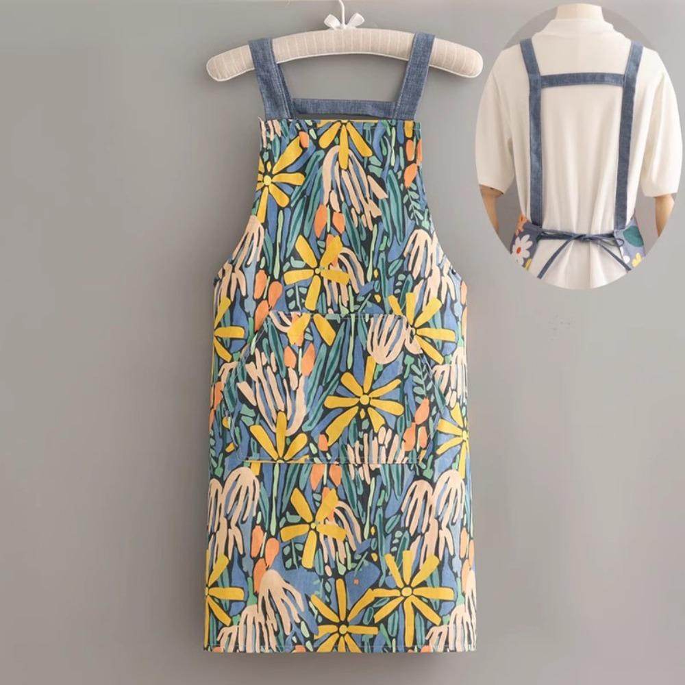 Thin Canvas Apron Stain Resistant Work Apron Cute Kitchen Apron  Kitchen