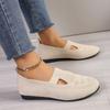 Women's Summer 2024 Simple Round Toe Design Anti-Slip Flat Low-top Shoes Outdoor Casual Comfortable Breathable Women's Shoes