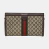 [Pre-Owned] Ophidia Vintage Logo Stripe Web Chain Canvas And Leather Crossbody Bag - Good #1BFPH3J