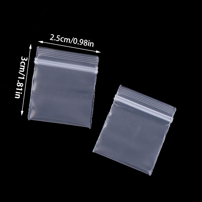 100 шт. полиэтиленовые пластиковые упаковочные пакеты пакеты с застежкой-молнией для таблеток мини-пакеты с застежкой-молнией пакет с застежкой-молнией 2,5X3 см