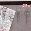10Pcs Multi Styles Spring Snap Keychain 360 Rotate Star Shaped Clasp  DIY Jewelry Making