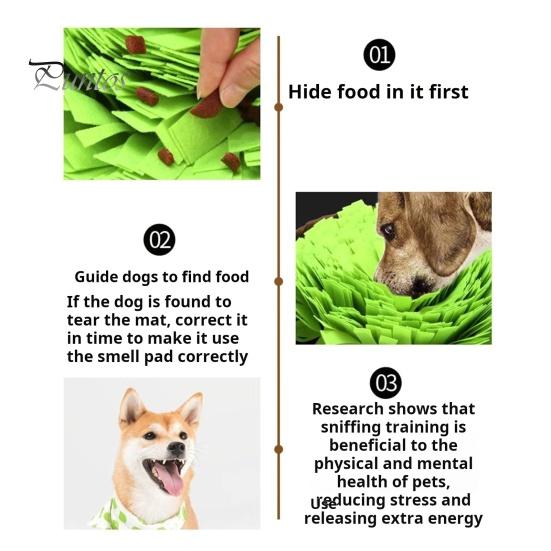 Коврик для обнюхивания собак, складной коврик для медленного кормления, интерактивная игрушка-головоломка, нескользящая игрушка для дрессировки собак