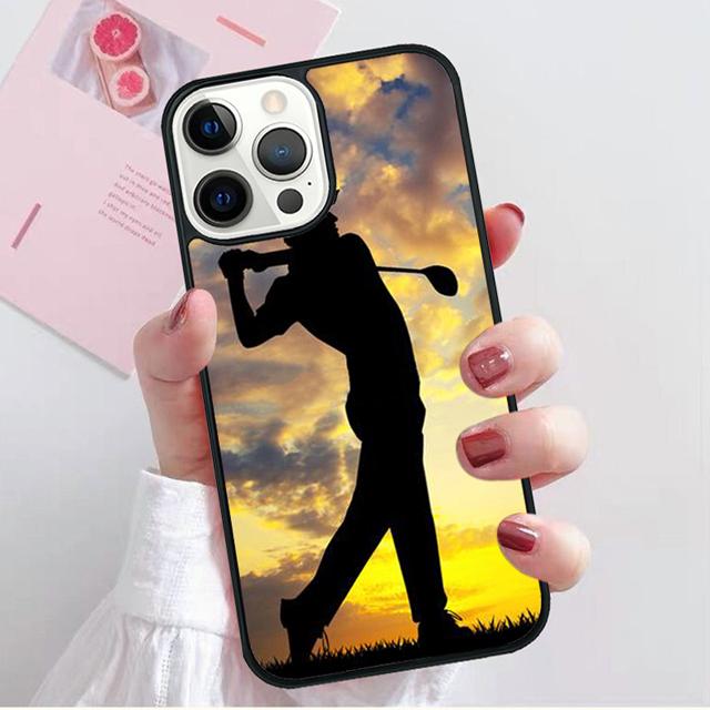 ЧЕХОЛ ДЛЯ ТЕЛЕФОНА GOLF GOLFER GOLFING SUNSET Для iPhone 17 Air 16 15 14 Plus 11 Pro Max 13 Pro Max 12 Max Coque