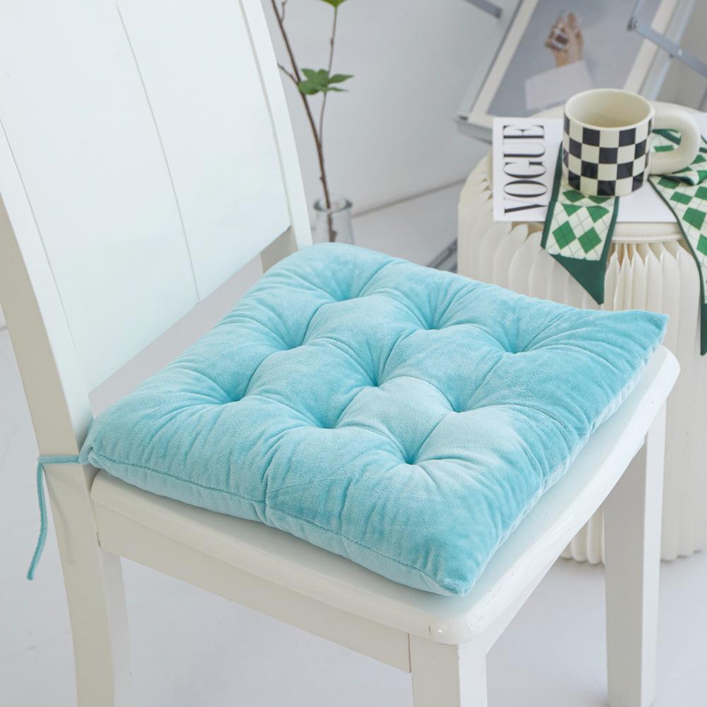 Подушка для квадратного стула, однотонная, пушистая, толстая, эластичная, подушка для сиденья, современный домашний декор, подушка для улицы, моющаяся в машине, 40x40 см