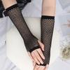 New Black Fishing Net Fingerless Gothic Gloves Arm Cuffs Party Dress Role Playing Ninja Creative Fashion Etiquette Nightclub