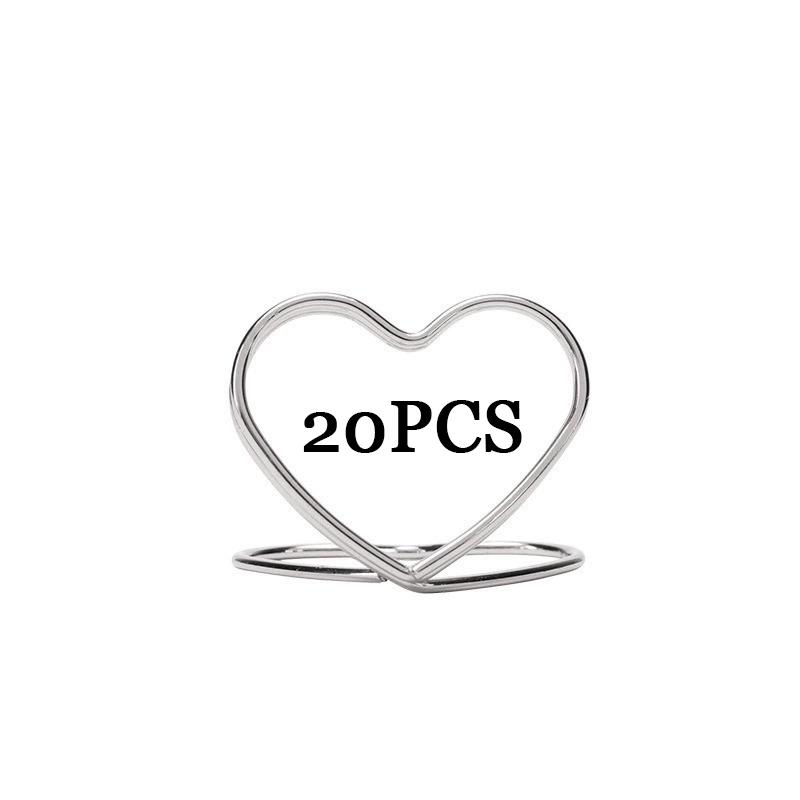 WTEMPO Свадебные держатели для рассадочных карточек на стол Сердце Держатели номеров свадебных столов Мини подставки для фотокарточек для вечеринки в честь помолвки Вертикальный держатель для этикеток