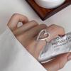 Heart Shaped Adjustable Retro Style Ring For Women With Trendy Gold And Silver Design