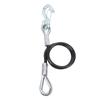 Trailer Safety Towing Cable With S Hook 3500lbs Load Bearing 27.6in Maximum Extension Length Spring Towing Rope For RV