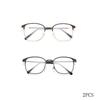 Хромированные безободковые очки для мужчин Модные очки Антирадиационные очки для глаз Солнцезащитные очки для мужчин Корейские очки Прямоугольные Компьютерные
