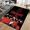 Ковер, Члены группы Slipknot в красных комбинезонах, Маски, Логотип, Групповое фото, Декор для мужской комнаты, Нескользящий коврик