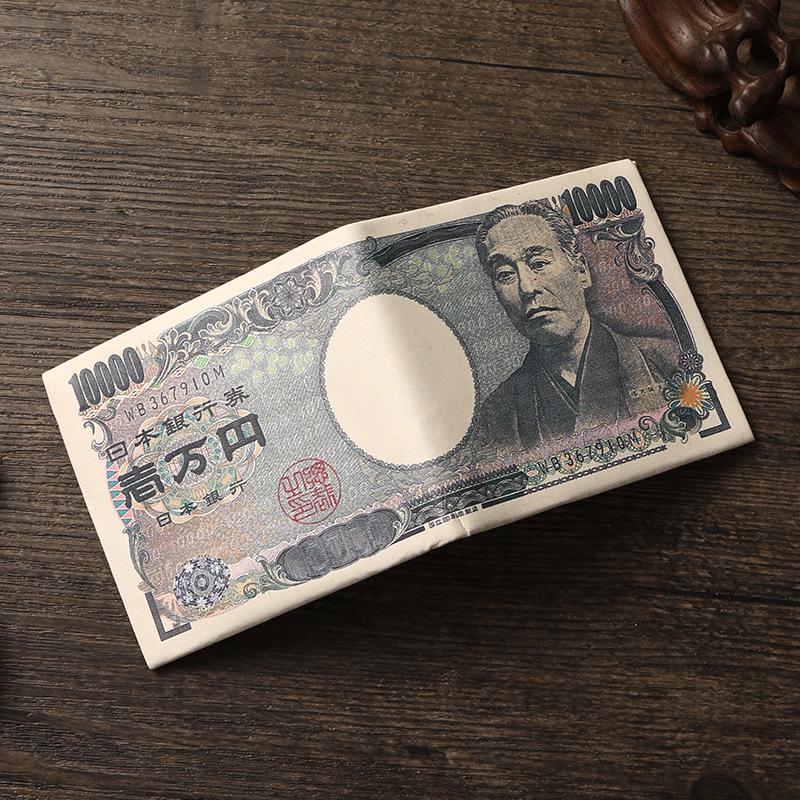 Unisex Short Wallet with Creative Currency Patterns from Various Countries