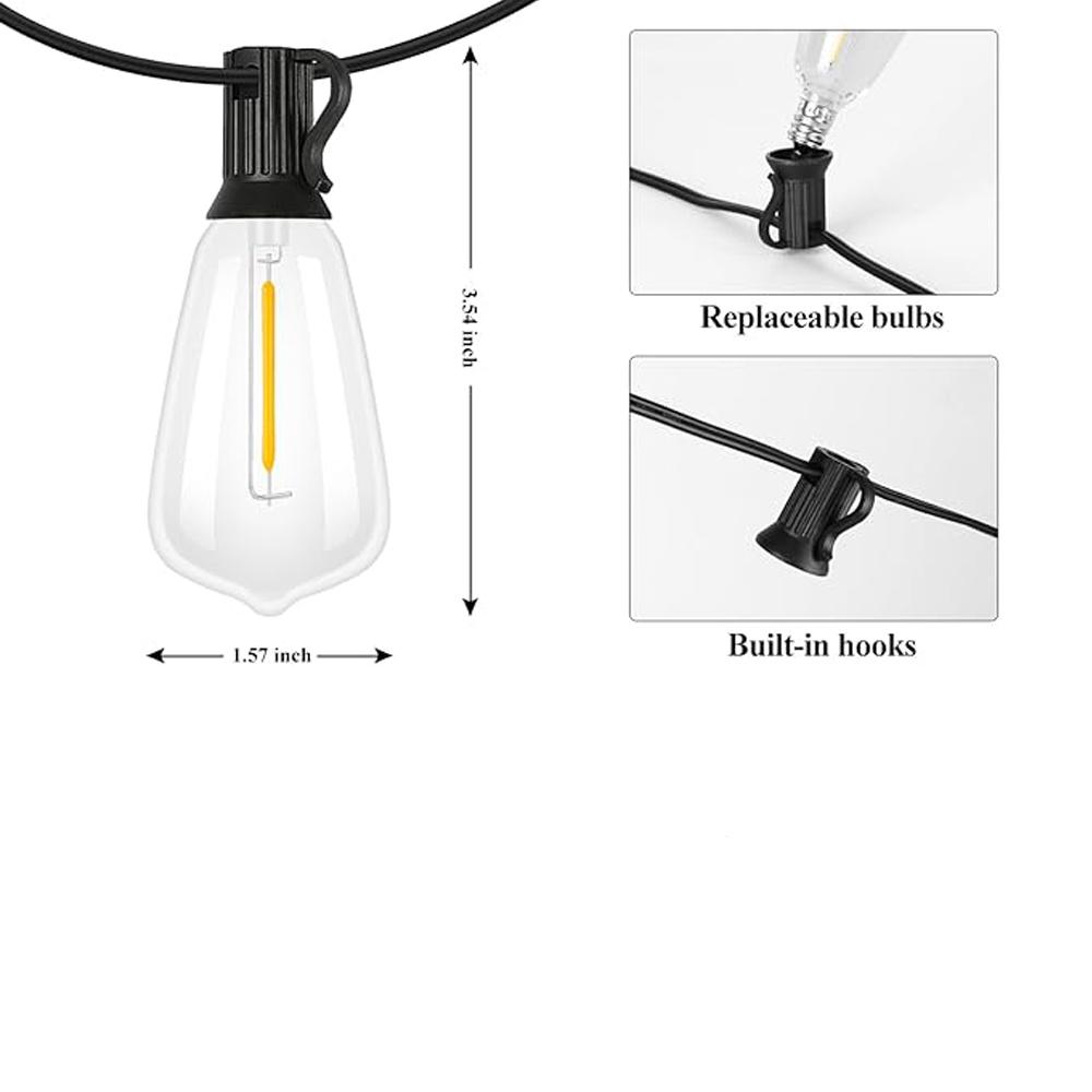 Гирлянда ST38 светодиодный глобус гирлянда наружная гирлянда с регулируемой яркостью для рождественской вечеринки декор сада гирлянда лампа уличная патио задний двор