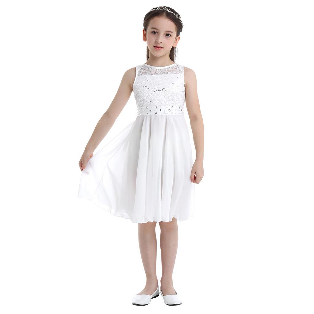 Детское кружевное платье без рукавов для девочек, свадебное платье подружки невесты с цветочным узором для девочек, танцевальное платье для выпускного вечера