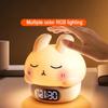 Timer Color-Changing Rabbit Lamp Temperature Display Electronic Desk Clock Nursery